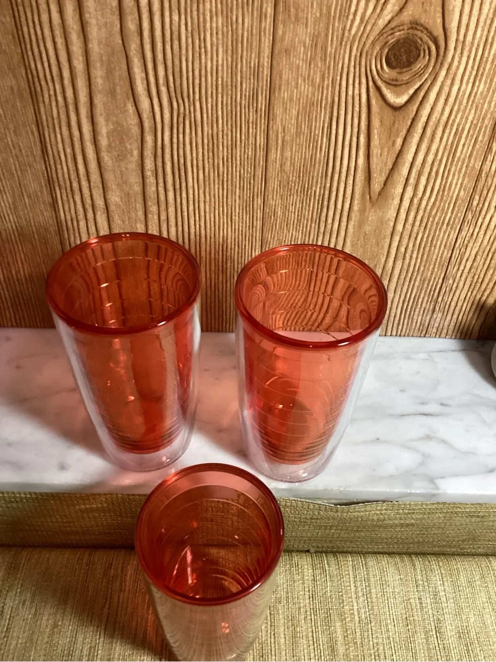 Tervis Set of 3 Double-Wall Burnt Orange Acrylic Tumblers